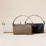 2in1 Handbag Cowhide & Artificial Leather with 3 Zipped Inner Pockets - Image 3